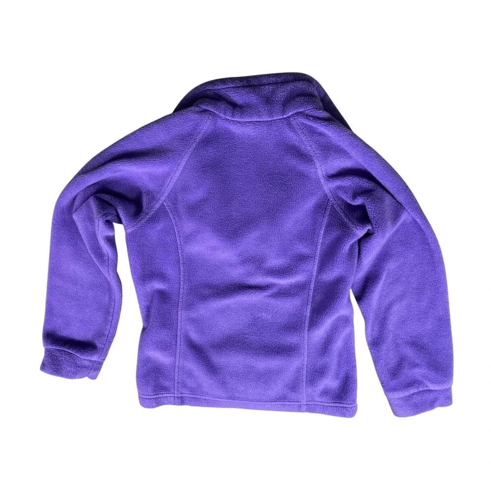 Columbia Youth XS Fleece Jacket Purple Full‎ Zip Lightweight Kids Coat